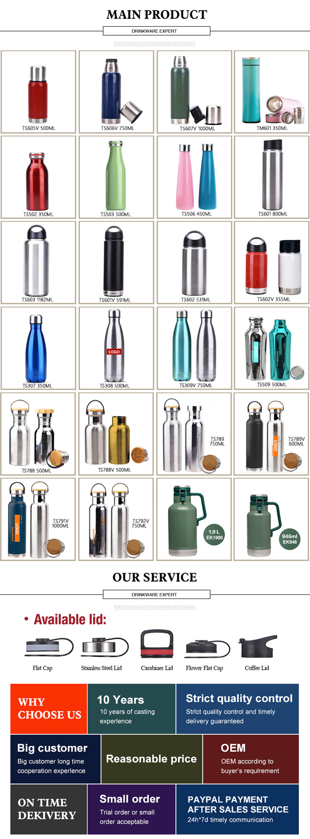 MIC 4 STAINLESS STEEL WATER BOTTLE MIC 4不锈钢水瓶